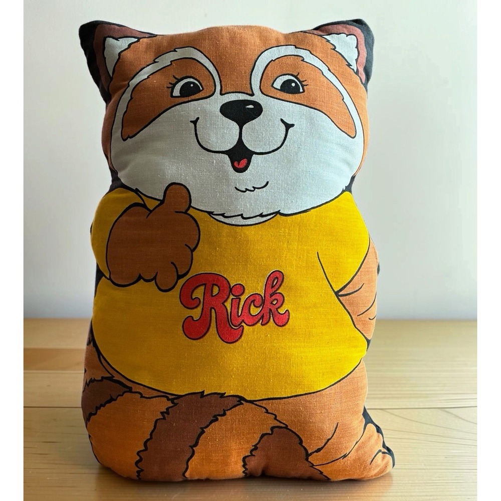 VTGShirt Tales Super Rascal Rick Raccoon Completed Cut and Sew Pillow 1980